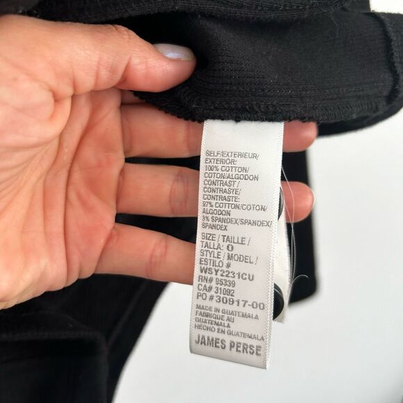 Standard James Perse Black Jacket Size 0 Classic Quiet Luxury Neutral Minimalist - Picture 5 of 10